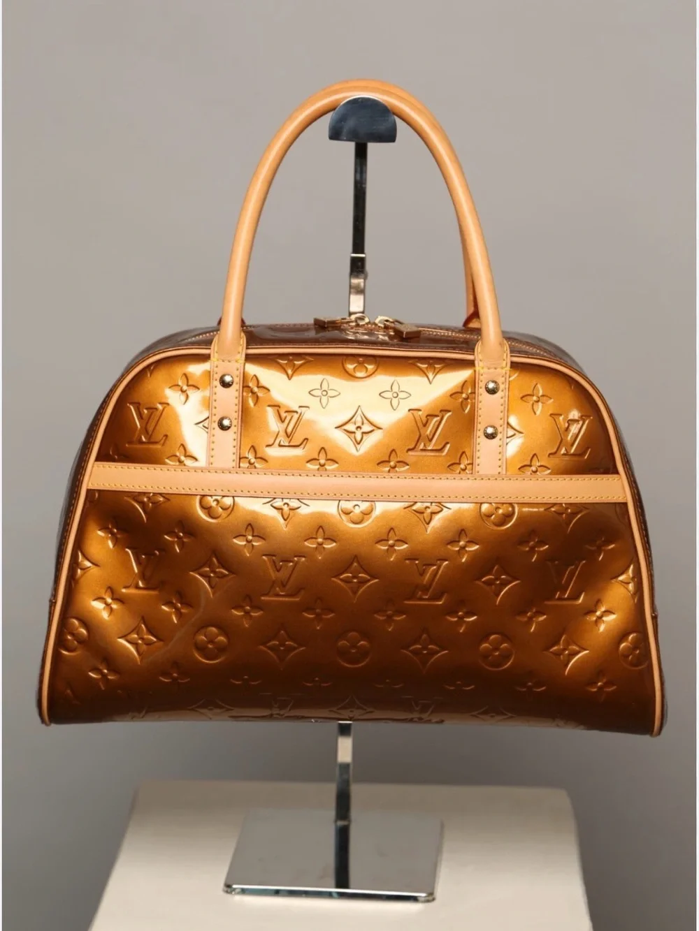 Louis Vuitton Vernis Metallic Copper Satchel